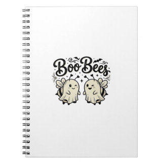 Caderno Espiral Abejas Fantasmas Diseño Vintage Halloween Boo_1