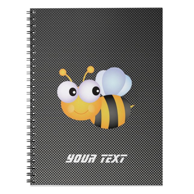 Caderno Espiral Abelha bonito; Lustroso (Frente)