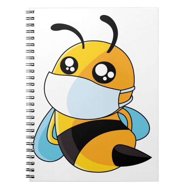 Caderno Espiral abelha coronavírus (Frente)
