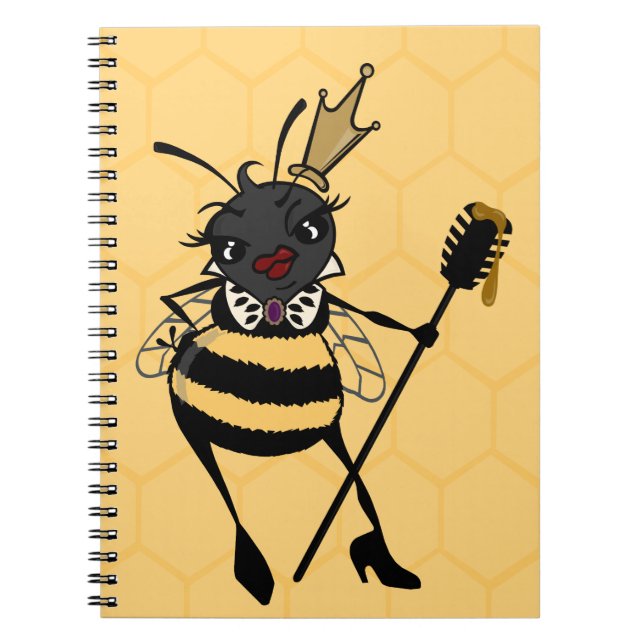 CADERNO ESPIRAL ABELHA DE RAINHA COM NOTEBOOK ESPIRAL HONEYCOMB (Frente)