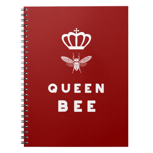 Caderno Espiral Abelha de rainha. Coroa. Provérbios bonitos (Frente)