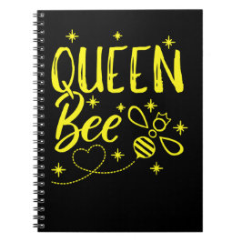 Caderno Espiral Abelhas Abelhas Cute Beekeeper Rainha Abelha Coroa