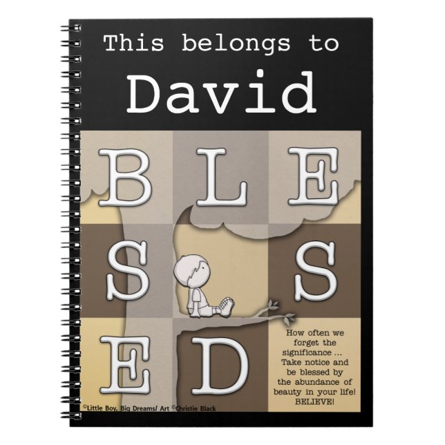 Caderno Espiral Abençoado pela Abundância da Beleza (Frente)