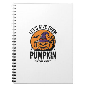 Caderno Espiral Abóbora de Halloween Chapéu de Bruxa Engraçado Ass