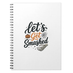 Caderno Espiral Abobora de Halloween Vamos Ficar Esmagados