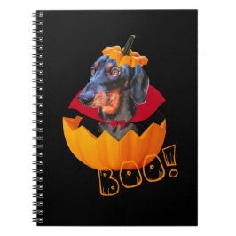 Caderno Espiral Abóbora de salsicha das bruxas