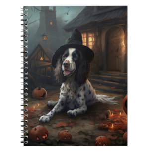 Caderno Espiral Abóboras Assustadoras de Halloween do English Spri