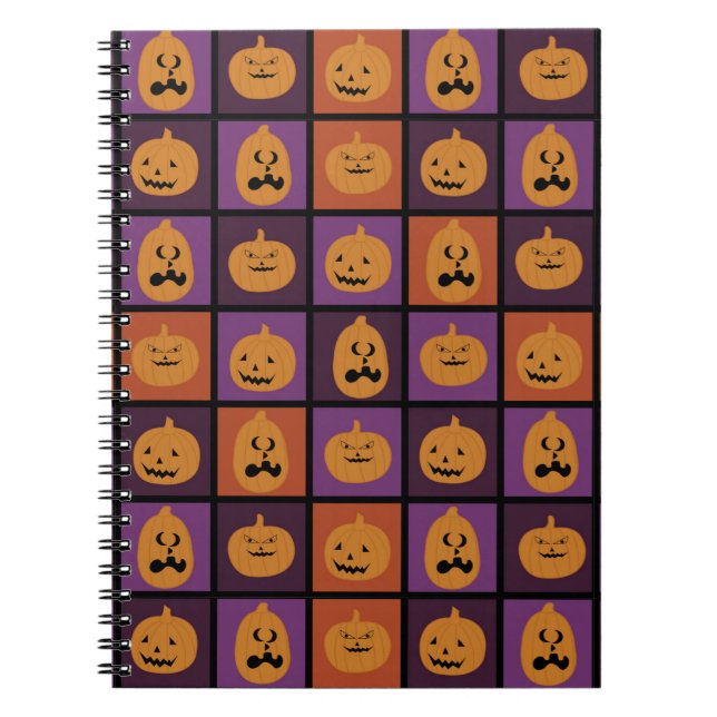 Caderno Espiral Abóboras de Halloween (Frente)