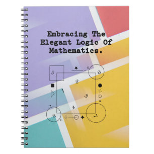 Caderno Espiral Abraçando a Lógica Matemática Elegante Beleza do