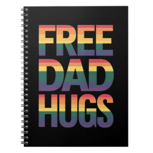 Caderno Espiral Abraços de Pai de Graça Mês do Orgulho LGBTQ Gay A