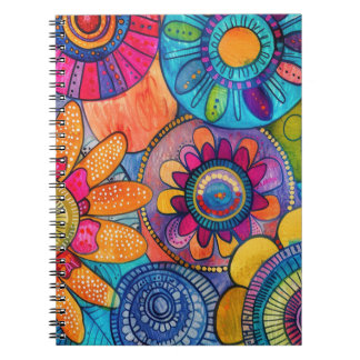 Caderno Espiral Abstract colorful Notebook