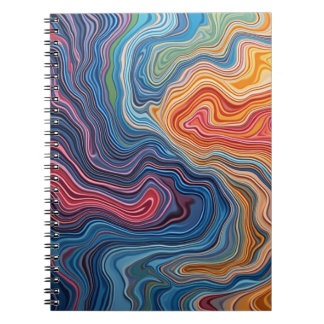Caderno Espiral Abstract colorful notebook