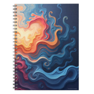 Caderno Espiral Abstract colorful notebook.