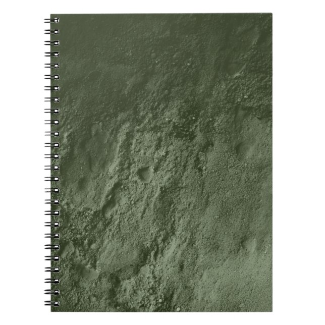 Caderno Espiral Abstract Dark Green Grunge Wall Texture (Frente)