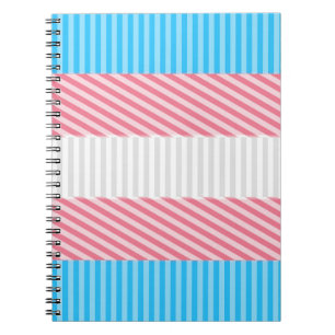 Caderno Espiral Abstract Transgender Pride Flag  