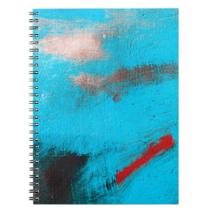 Caderno Espiral Abstrato Art Background art,tinta,fino,azul,canvas