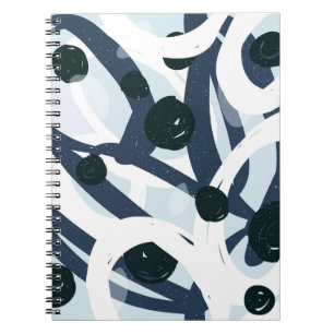 Caderno Espiral Abstrato Art: Ilustração de pintura sem costura