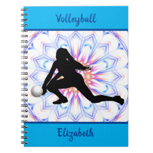 Caderno Espiral Abstrato Azul Girls Personalizado