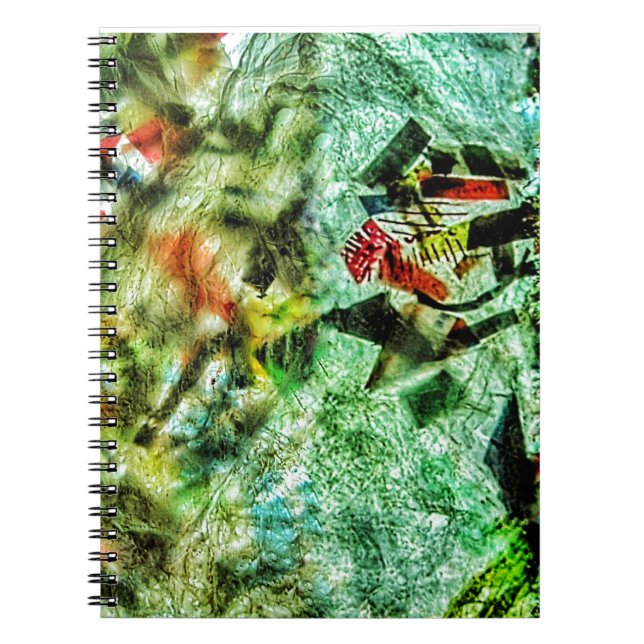 Caderno Espiral Abstrato branco comum para notebook Spiral Photo (Frente)