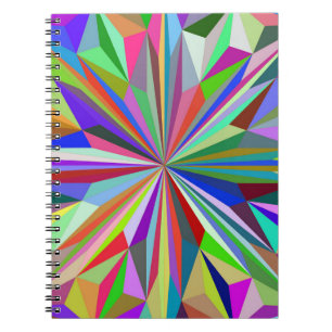 Caderno Espiral Abstrato caleidoscópio