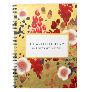 Caderno Espiral Abstrato Cherry Blossom Ásia Japão Arte Inspirada