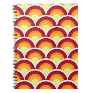 Caderno Espiral Abstrato chinês, japonês - pele escamosa - mitolog