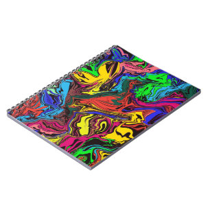 Caderno Espiral Abstrato Colorida Twirly / Empurrada / Espiral