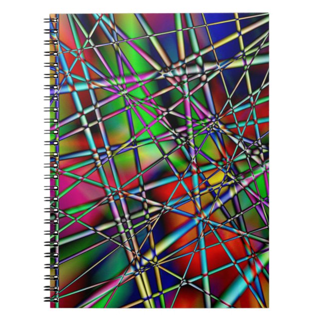 Caderno Espiral Abstrato colorido (Frente)
