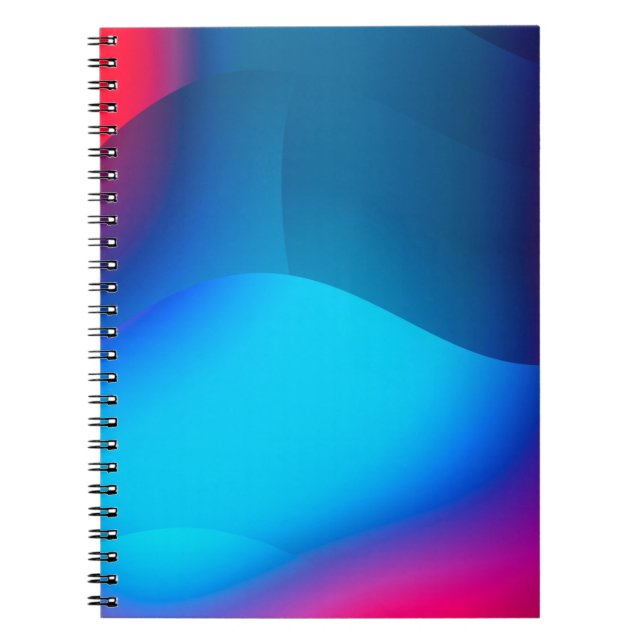 Caderno Espiral Abstrato com gradiente colorido. Vibran (Frente)