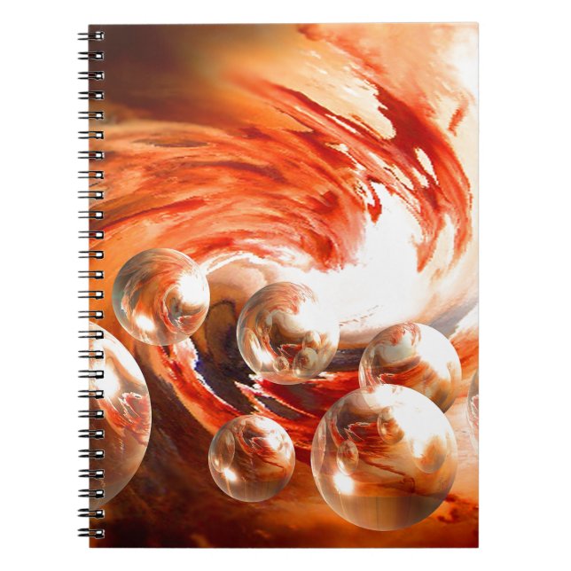 Caderno Espiral Abstrato Contemporâneo (Frente)