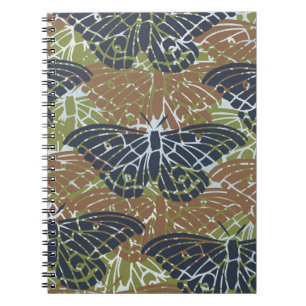 Caderno Espiral Abstrato de borboletas