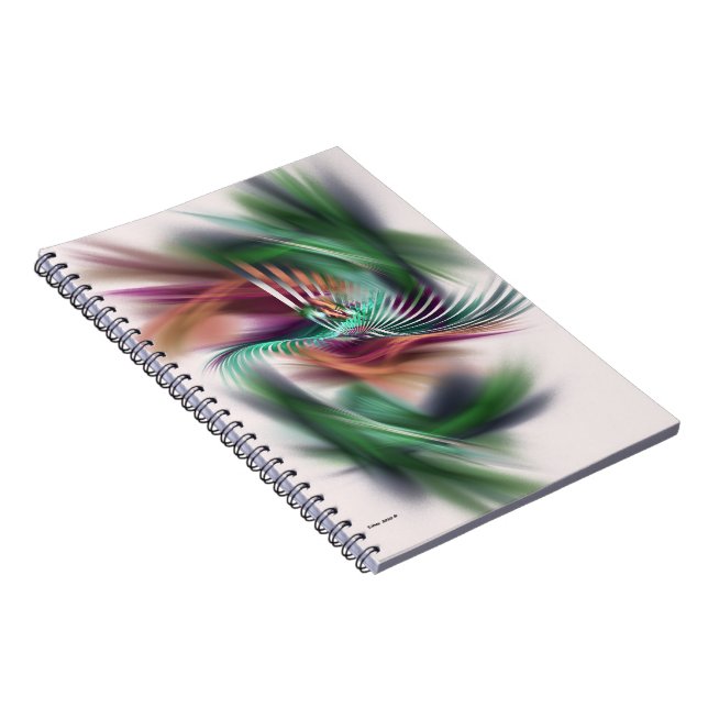 Caderno Espiral Abstrato de Dançador de rico (Lado Direito)