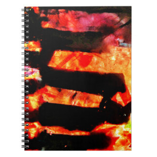 Caderno Espiral Abstrato de Laranja, Bloco de Imagens Espirais, St