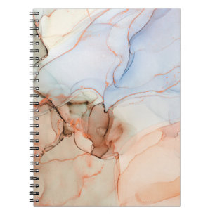 Caderno Espiral Abstrato de luxo: Arte a Tinta Álcool