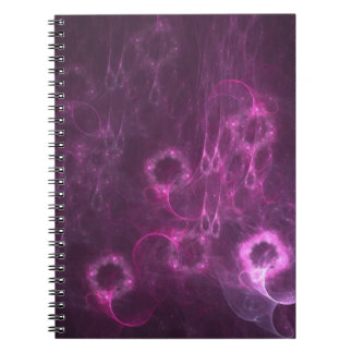 Caderno Espiral abstrato de medusa rosa
