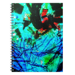 Caderno Espiral Abstrato de notebook espiral com fotografia azul