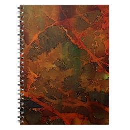 Caderno Espiral Abstrato de outono Profundo