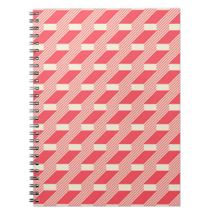 Caderno Espiral Abstrato de padrão uniforme em cores retrorreflec