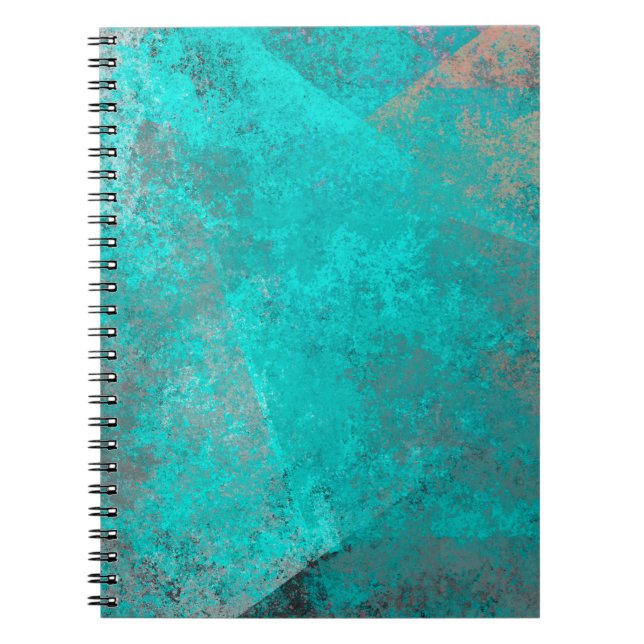 Caderno Espiral Abstrato de parede de fundo colorido (Frente)