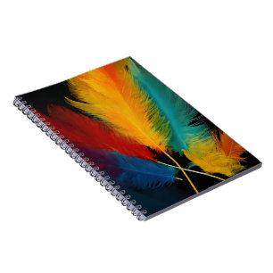 Caderno Espiral Abstrato de penas sudoeste