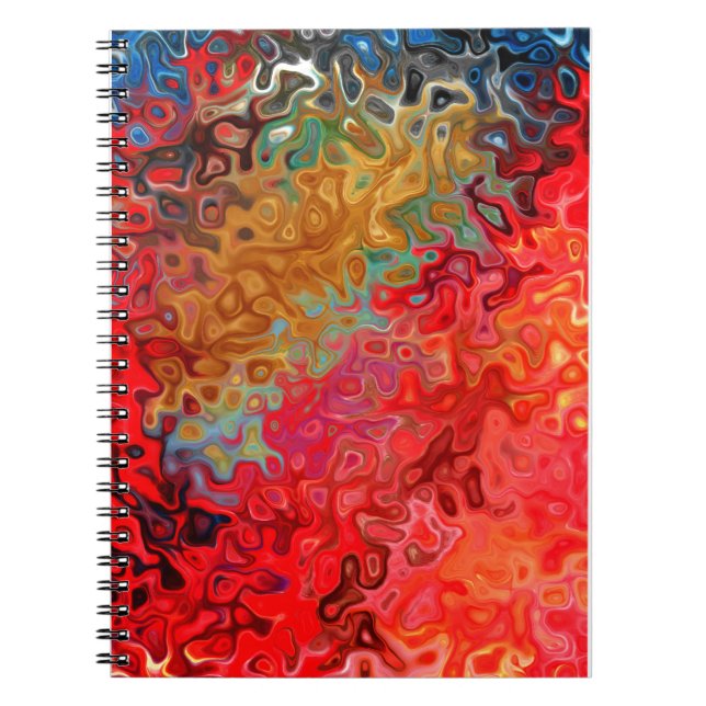 Caderno Espiral Abstrato de rumo 5.5 (Frente)