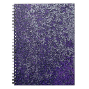 Caderno Espiral Abstrato de textura de metal roxo roxo escuro