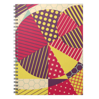 Caderno Espiral Abstrato Design geométrico colorido