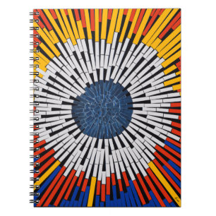 Caderno Espiral Abstrato em fita—Starburst