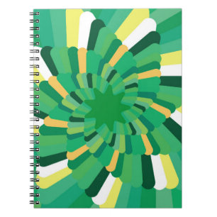 Caderno Espiral Abstrato espiralgeom de Gradação Geométrica