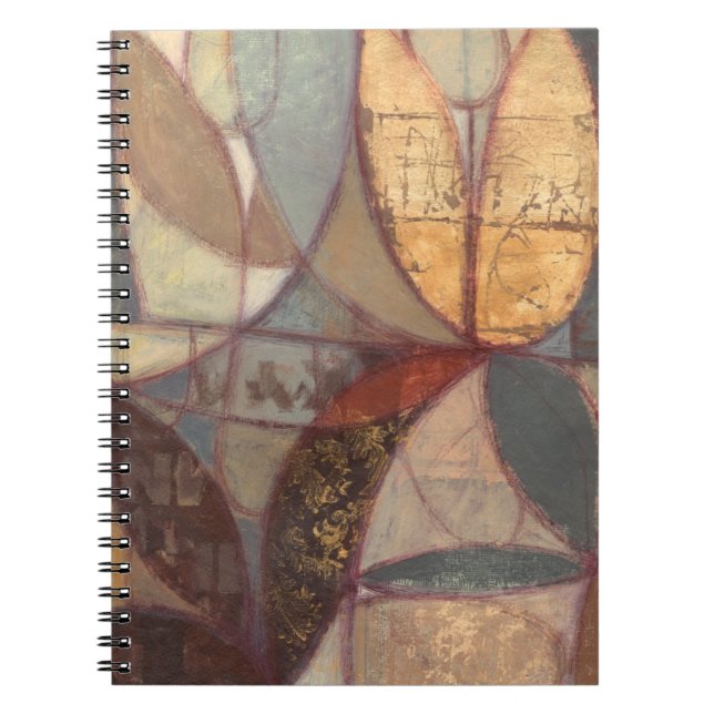 Caderno Espiral Abstrato Floral Leaf Painting de Norman Wyatt (Frente)