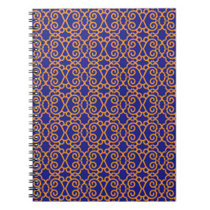 Caderno Espiral Abstrato Geométrico de vintage. Tre