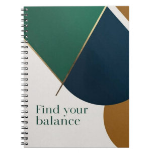 Caderno Espiral Abstrato Geométrico Espiral moderna do bloco de no