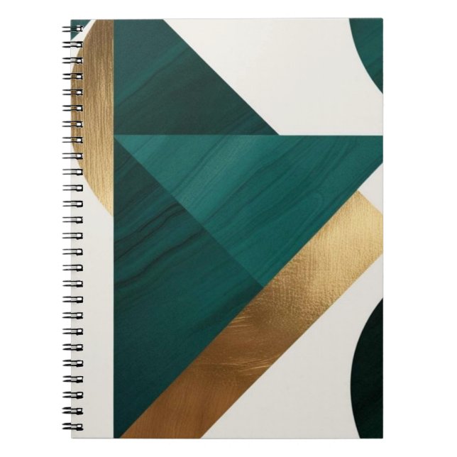 Caderno Espiral Abstrato Geométrico Espiral moderna do bloco de no (Frente)