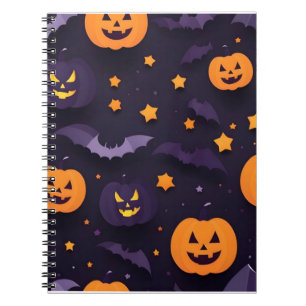 Caderno Espiral Abstrato Halloween design
